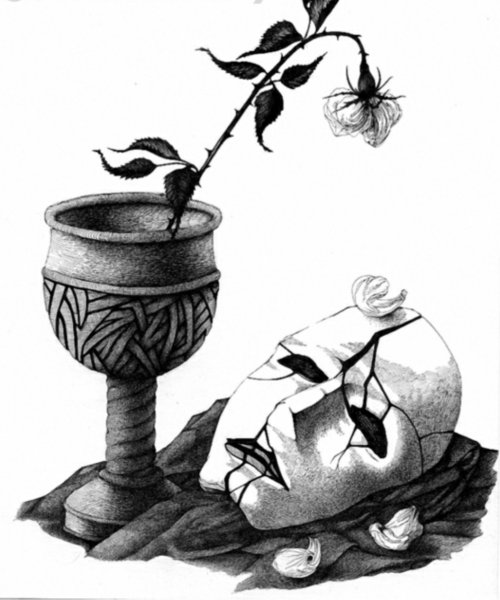 Опавшие листья розы