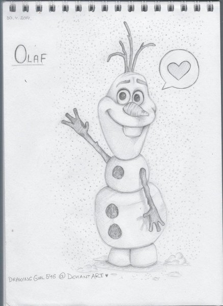 Олаф карандашом