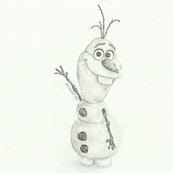 Олаф для срисовки