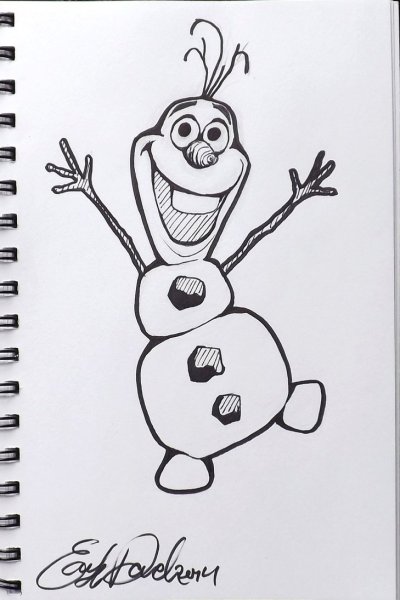 Олаф для срисовки