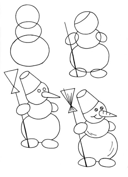 Поэтапное рисование для детей