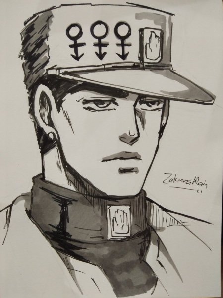 Джотаро карандашом