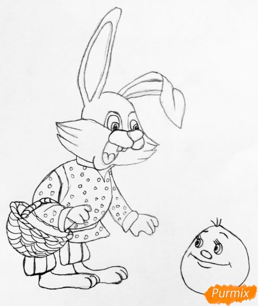 Заяц из сказки раскраска