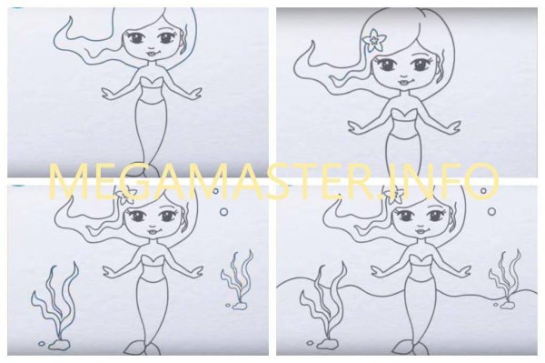 Как нарисовать русалку легко