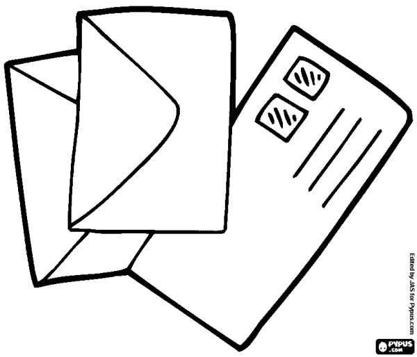 Письмо раскраска для детей