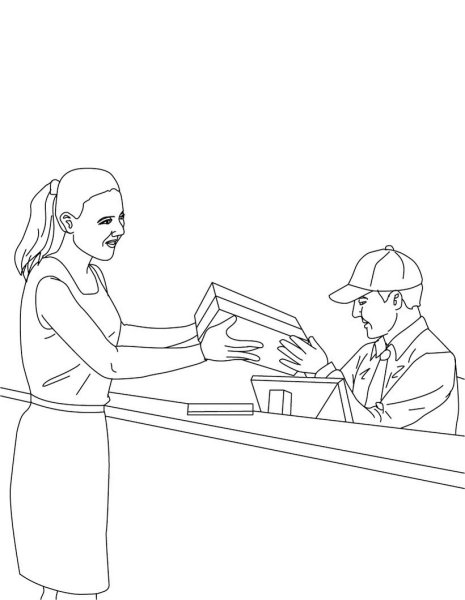 Раскраска почта