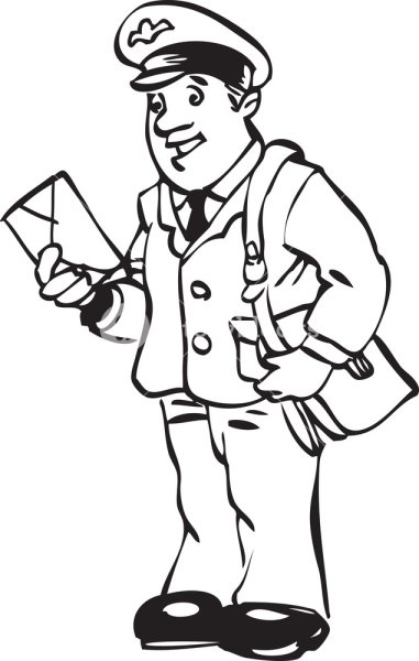 Раскраска почтальон