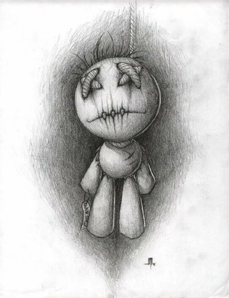 Грустные рисунки легкие