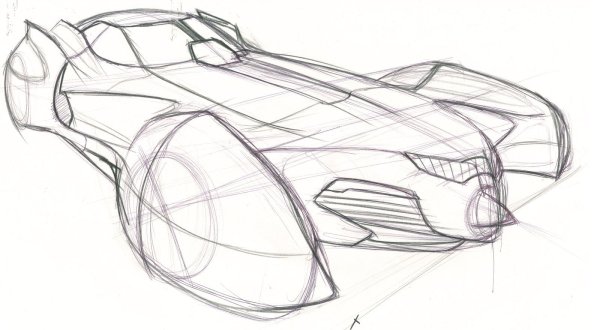 Бэтмобиль эскиз