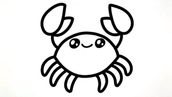 Крабик карандашом