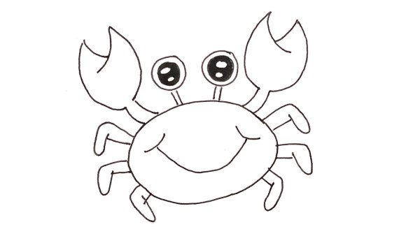 Рисунок краба для срисовки