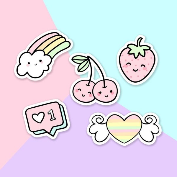 Стикеры для срисовки легкие