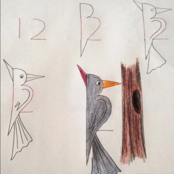 Дятел карандашом