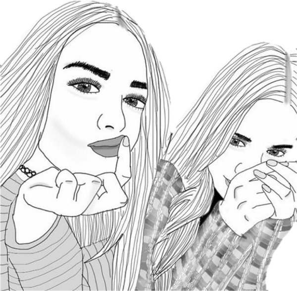 Раскраска 2 подруги