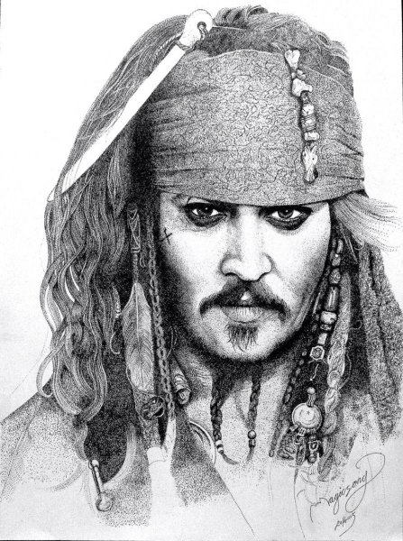 Джек Воробей рисунок