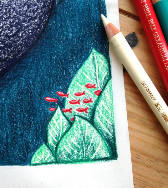 Рисунки цветными карандашами легкие