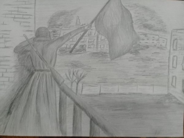 Сталинградская битва рисунок фломастерами.