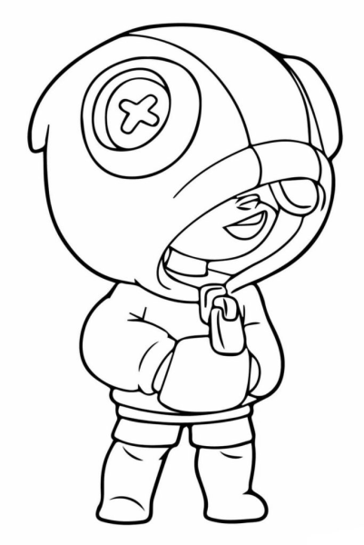 Раскраска Леон Brawl Stars