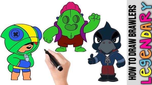 Персонажи из БРАВЛ старс рисунки