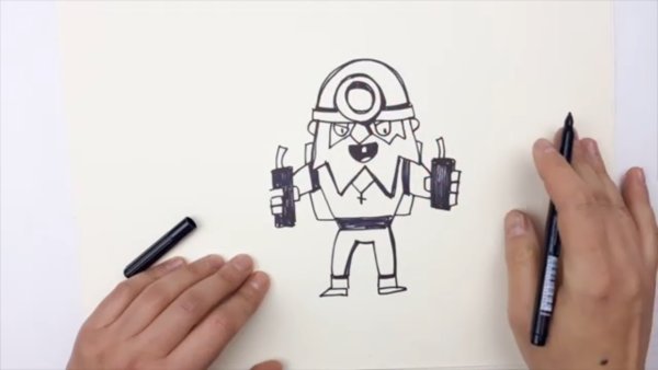 Бравлеры карандашом легко