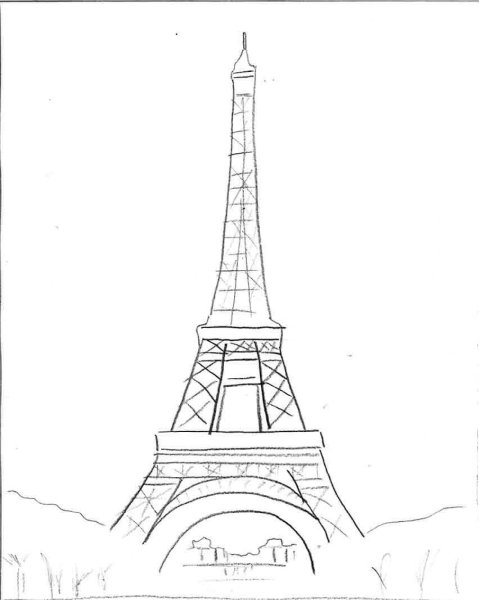 Башня трафарет