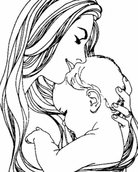 Эскиз рисунка ко Дню матери