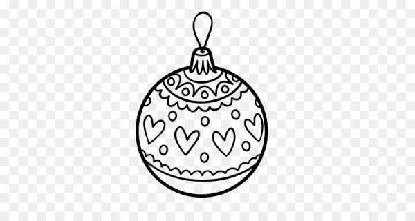 Елочные игрушки раскраска