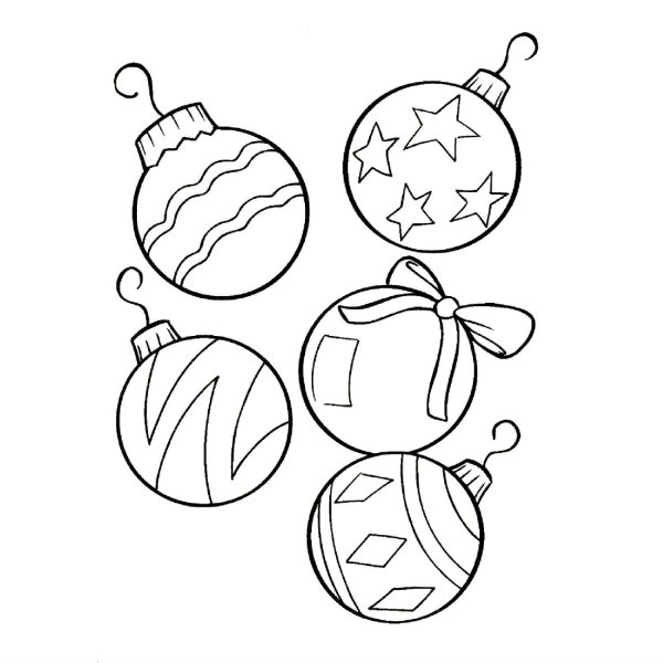 Рисование новогодней игрушки