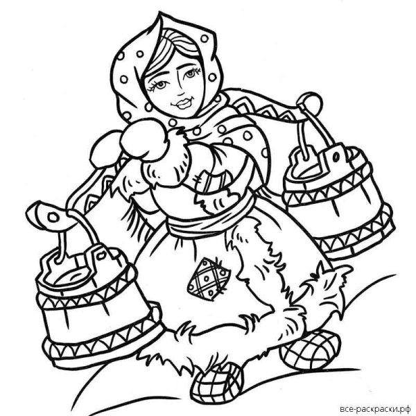 Раскраска Деда Мороза для детей 6-7 лет