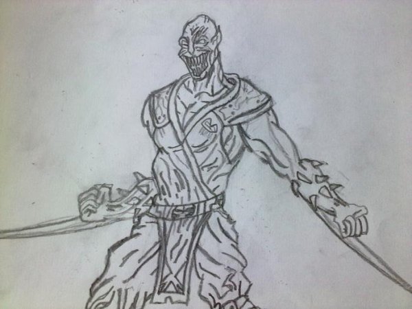 Мортал комбат карандашом