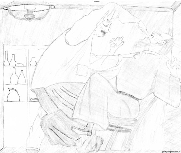 Иллюстрация к рассказу Чехова хирургия