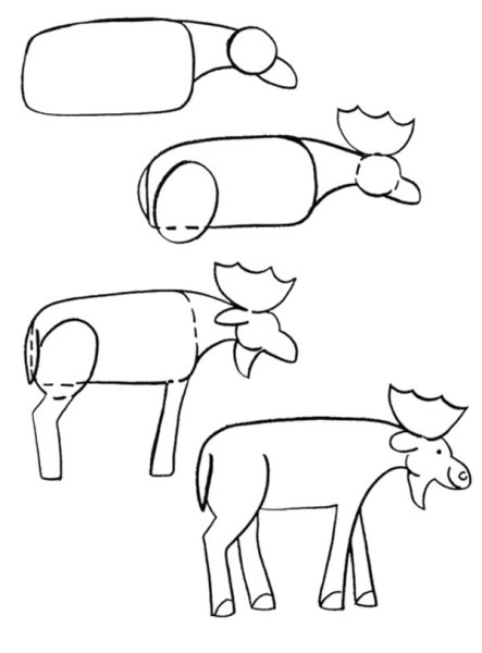 Схемы рисования животных