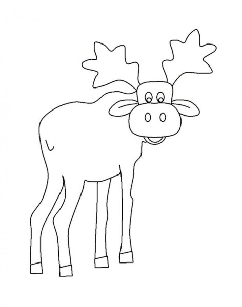 Лось раскраска