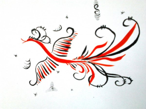 Мезенская роспись эскиз