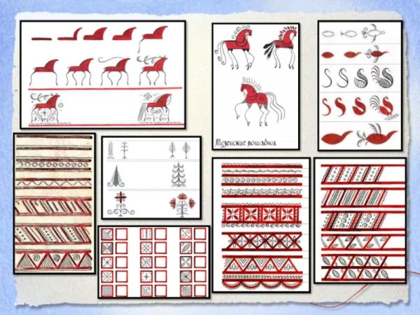 Мезенская роспись прописи