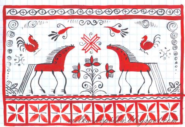 Северная роспись Мезенская