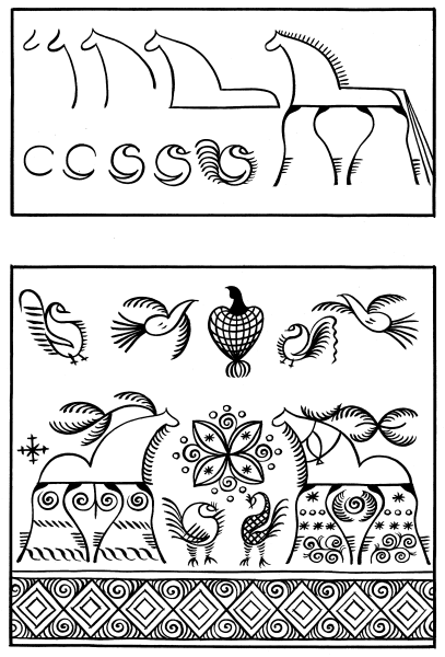 Щепа Мезенская роспись