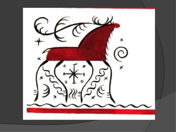 Мезинская роспись олен