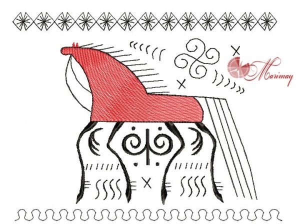 Мезенский конь вышивка