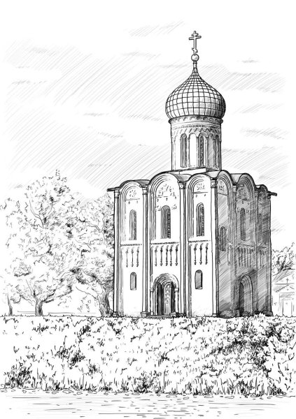 Храм Покрова на Нерли вектор