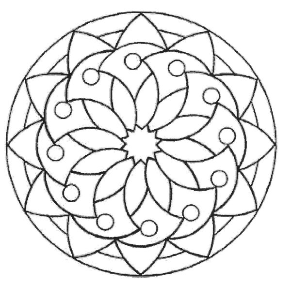 Растительный узор в круге