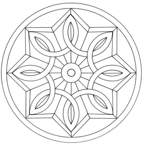 Геометрический орнамент в круге