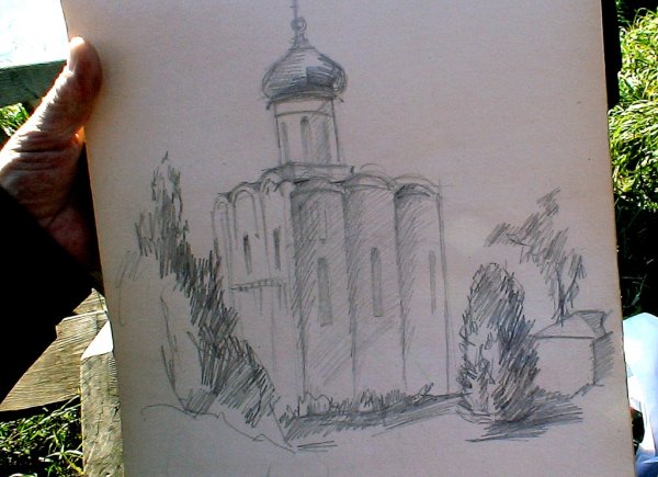 Силуэт Церковь Покрова на Нерли