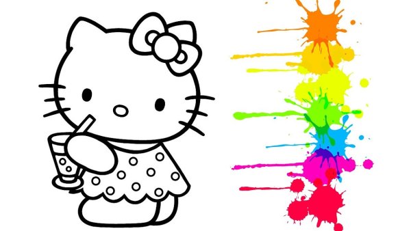 Хелло Китти карандашом