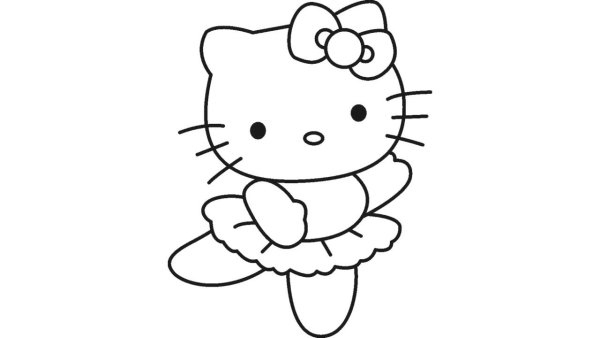 Хелло Китти карандашом