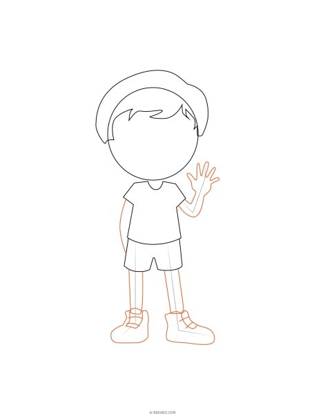 Рисунок мальчика для срисовки лёгкий