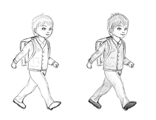 Мальчик рисунок карандашом в полный рост