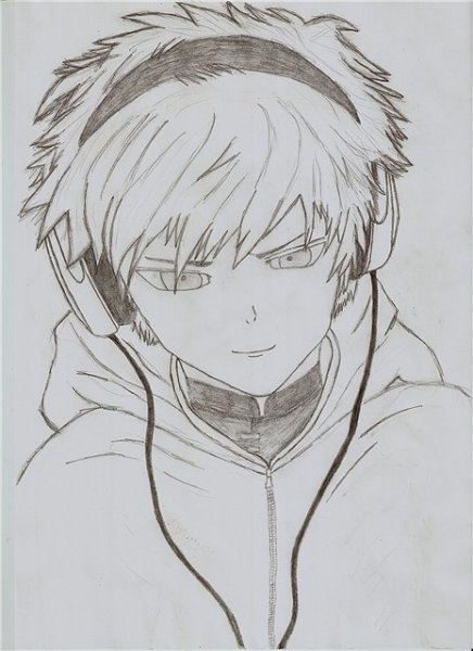 Рисунки для срисовки аниме парни