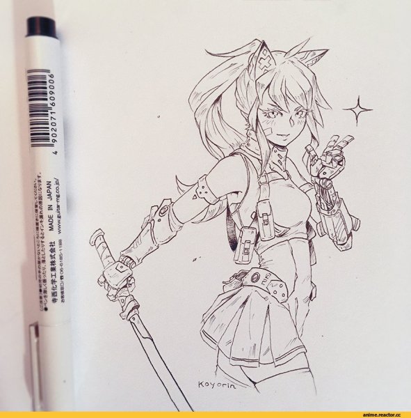 Аниме скетчи Геншин