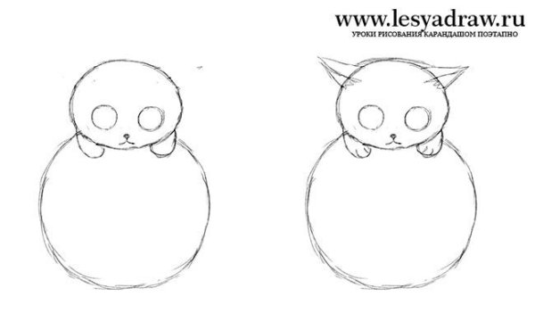 Новогодние легкие рисуночки котиков